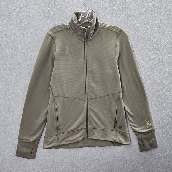 Mountain Hardwear Women Jacket Small Green Track Outdoor Full Zip - Picture 1 of 10